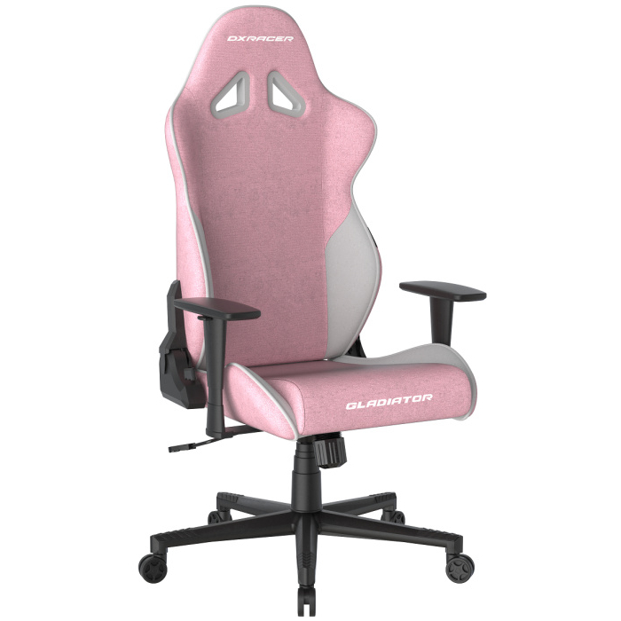 herní židle DXRacer GLADIATOR růžovo-bílá, látková