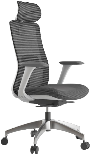 Kancelářská židle WISDOM, šedý plast, světle šedá gallery main image